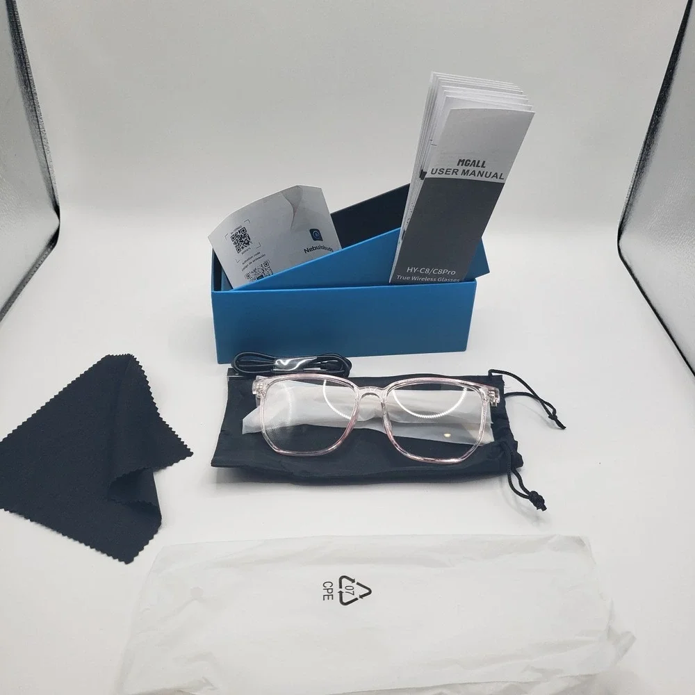 Hyundai HY-C8Pro Smart Glasses Eyeglasses Frame, True Wireless, White
